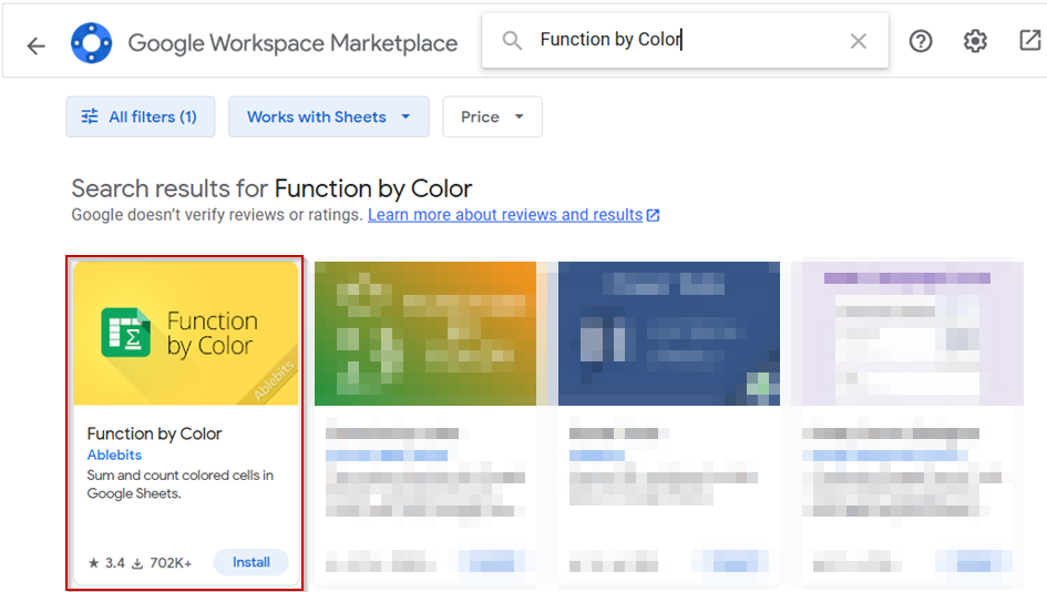 Use the "Function by Color" Add-on to Return Values Based on Cell Color
