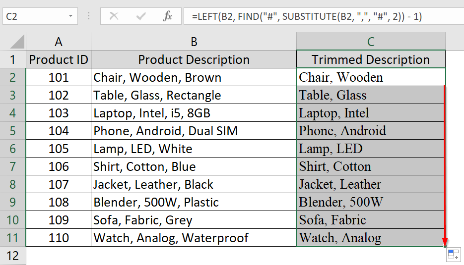 Applying SUBSTITUTE Function to Remove Everything after the Nth Occurrence of a Character