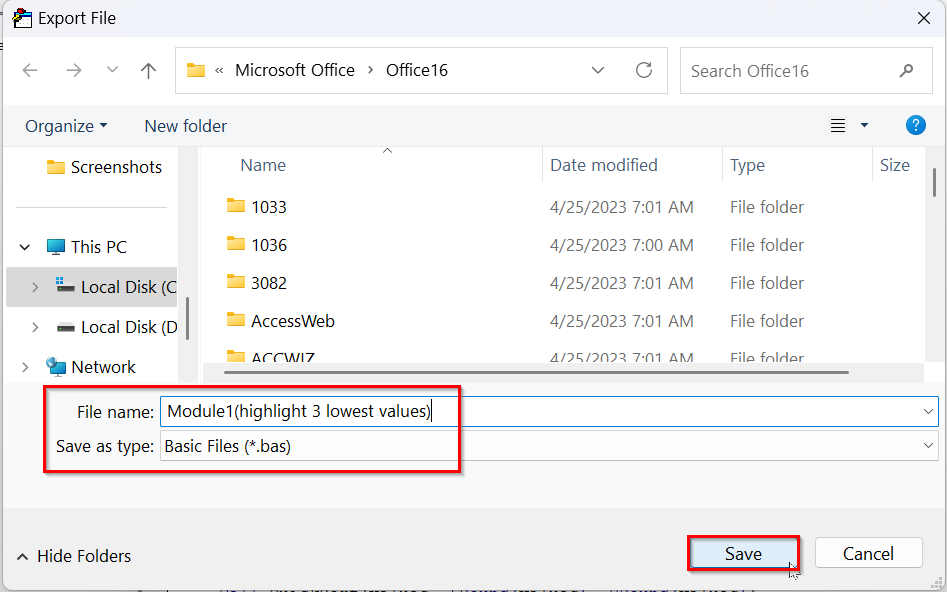 Export or Import as BAS Module Files