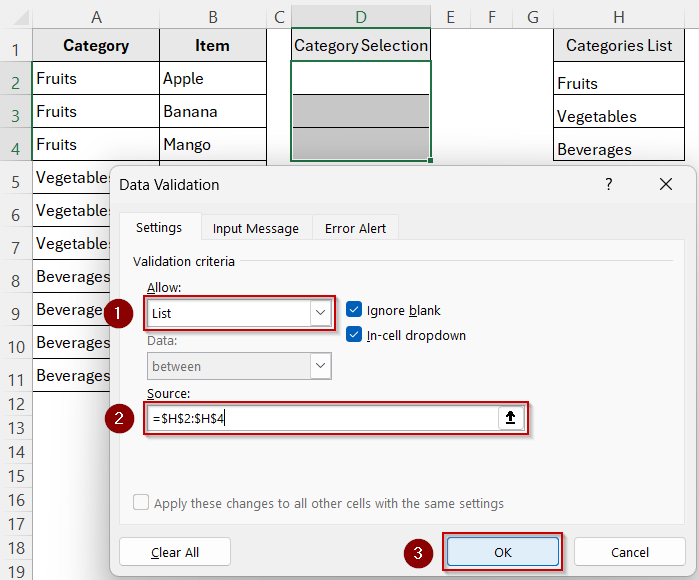 Build Multiple Dependent Drop-Downs Across Rows