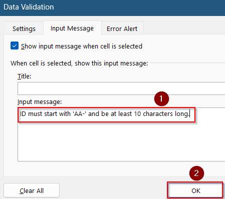 Build Rules with Prefix and Length Requirements