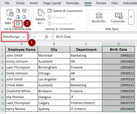 Transform Number Columns into Dates with Power Query