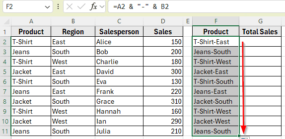 Apply SUMIF Function With a Combined Condition
