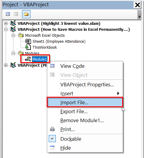 Export or Import as BAS Module Files