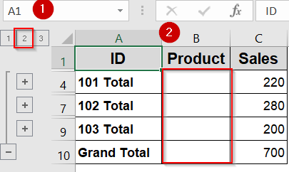 Group and Summarize with Subtotal Feature