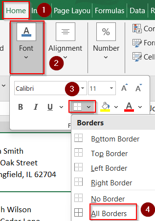 Design Mailing Labels Directly in Excel Using Cell Formatting
