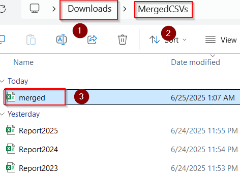 Merge Excel Files Using CMD
