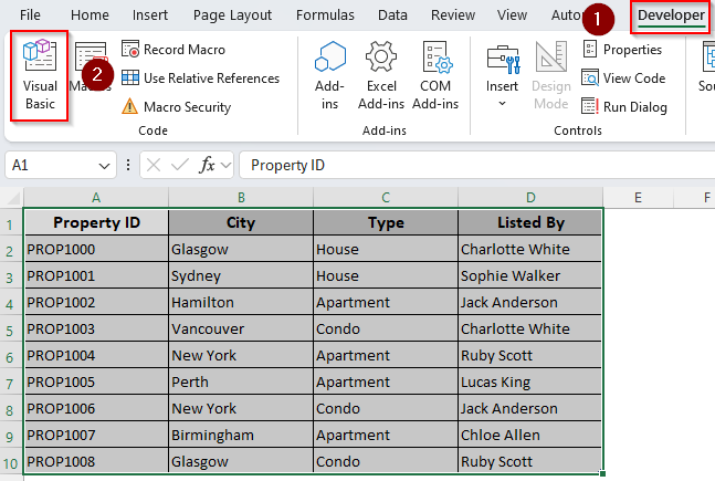 Custom VBA Macro to Flip Table Data by Columns and Rows
