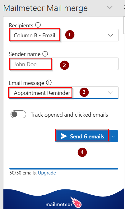 Send Smart Campaigns Using the Mailmeteor Add-In