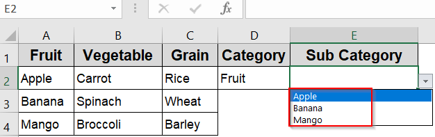 IF Function for Conditional Lists (No Named Ranges)