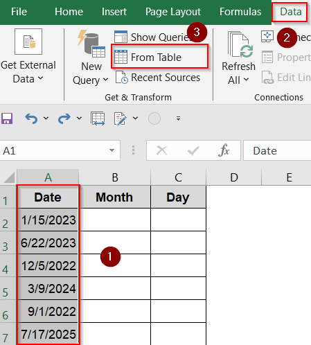 Extract Month and Day Using Power Query