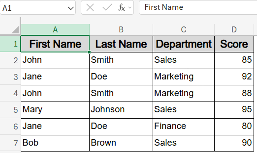 Helper Column Method for VLOOKUP Function with Two Lookup Values
