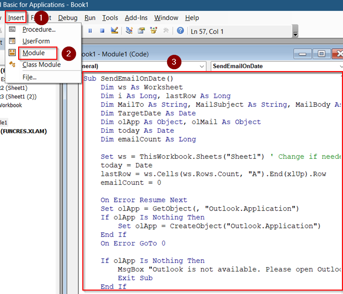 Steps to Automatically Send Email Based on Date from Excel