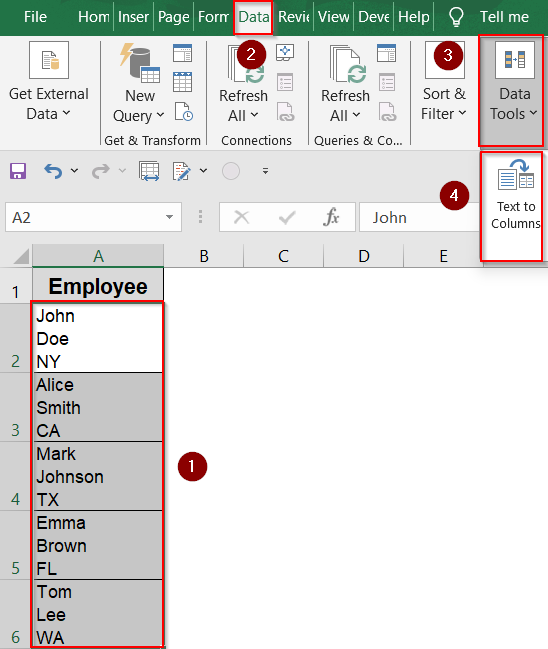 Use Text to Columns Feature with Line Breaks as Delimiters