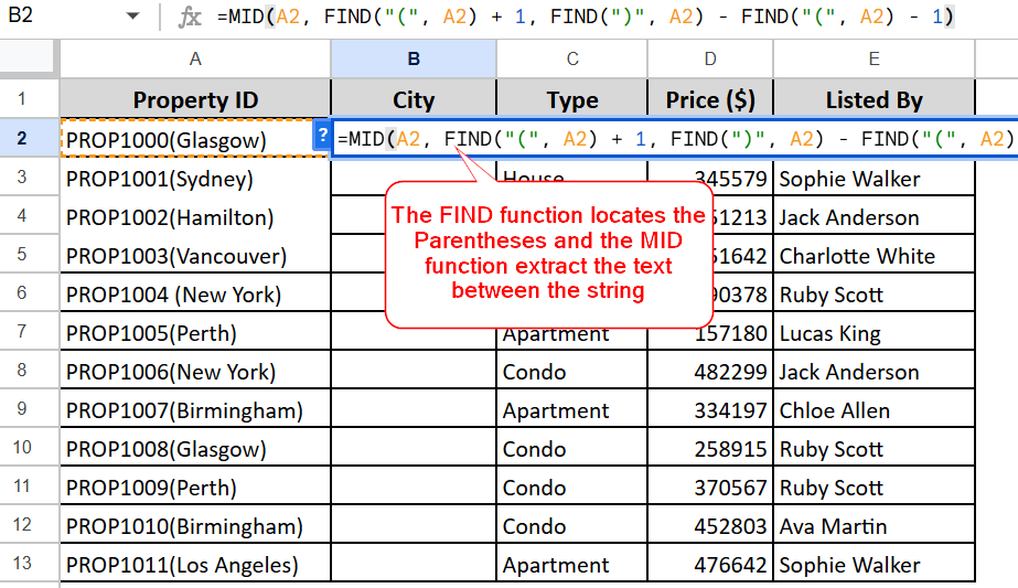 Extract Text Between Parentheses