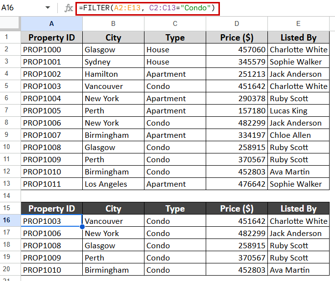 What is the FILTER Function in Google Sheets?