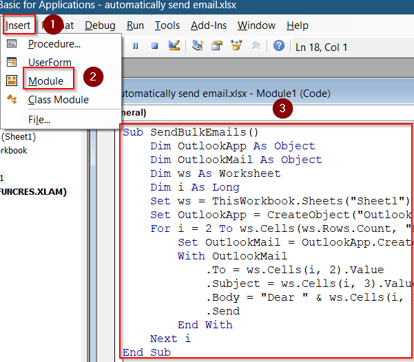 Write VBA Macro to Send Bulk Emails via Outlook