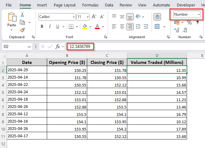 Remove the Set Precision As Displayed Setting to Avoid Decimal Roundup