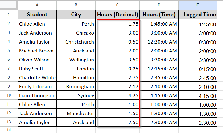 Conversion Between Decimal and Time