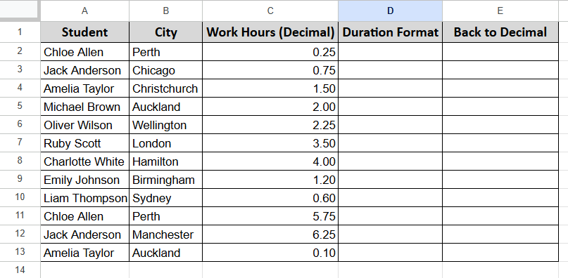 Conversion Between Number and Duration