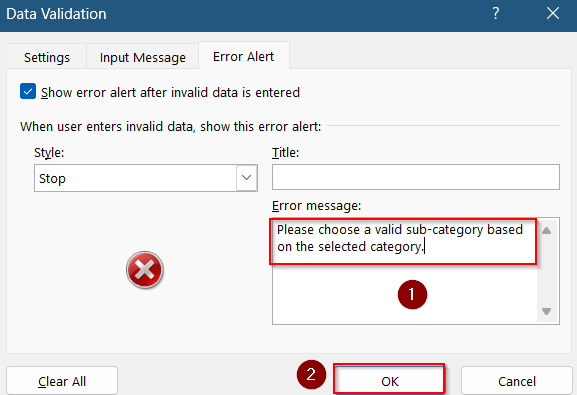 Try Custom Data Validation Formula (Advanced Logic)