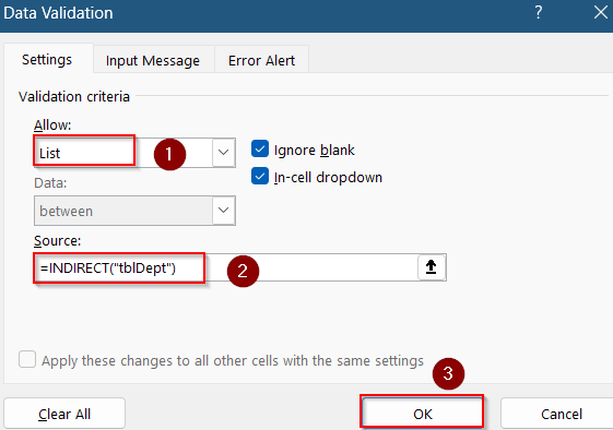 Pull Drop-Down List from Table in Another Sheet