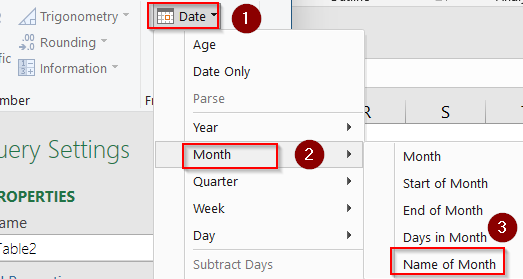 Extract Month and Day Using Power Query