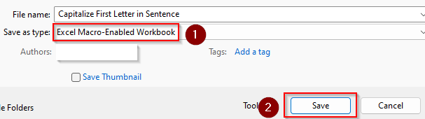 Applying VBA Macro to Capitalize Letters in One or Multiple Sentences