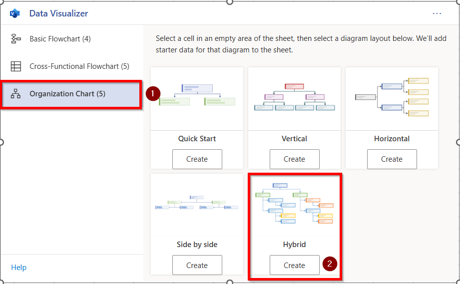 Create a Data Driven Organizational Chart with Excel Visio Data Visualizer Add-In