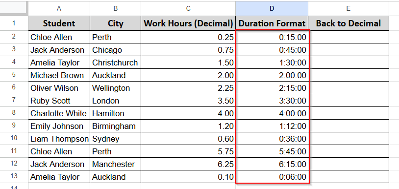 Conversion Between Number and Duration