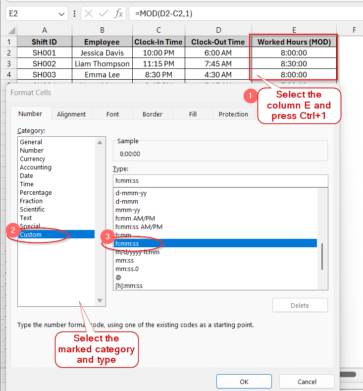 How To Calculate Time Difference in Overnight Shifts (Avoiding Negative Values)