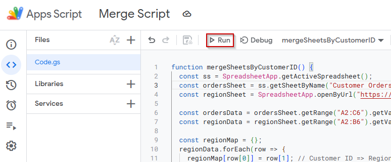 Automate Sheet Merging with Google Apps Script