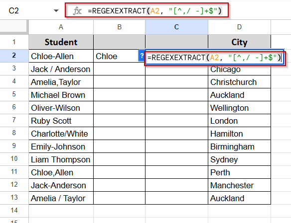 Use the REGEXEXTRACT Function