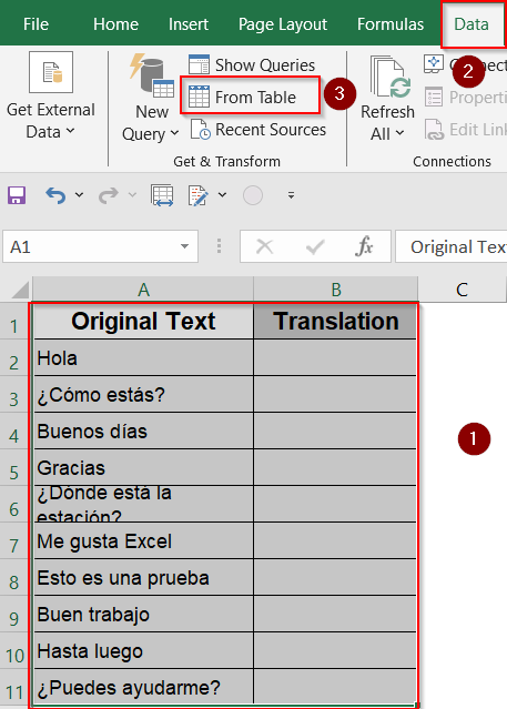 Use Power Query to Convert Text with Google API