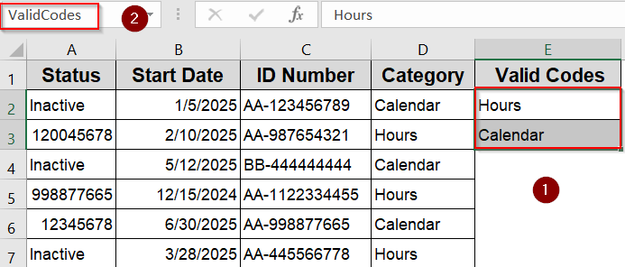 Validate Input Based on Named Range or Dynamic List
