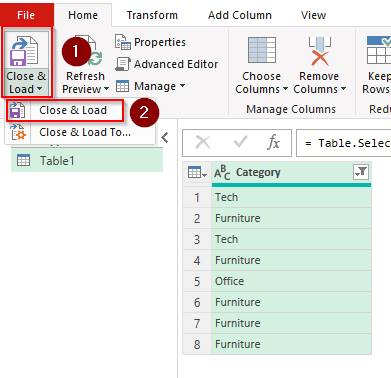 Deleting Empty Cells and Moving Data with Power Query