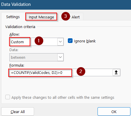 Validate Input Based on Named Range or Dynamic List