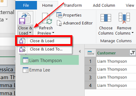 Split Excel Sheet By Using Power Query