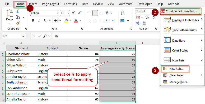 Conditional Formatting Using the Equal to and Not Equal to Operators