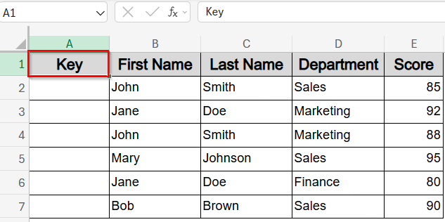 Helper Column Method for VLOOKUP Function with Two Lookup Values