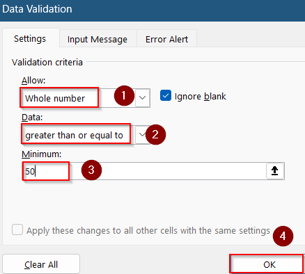 Use "Circle Invalid Data" from Data Validation