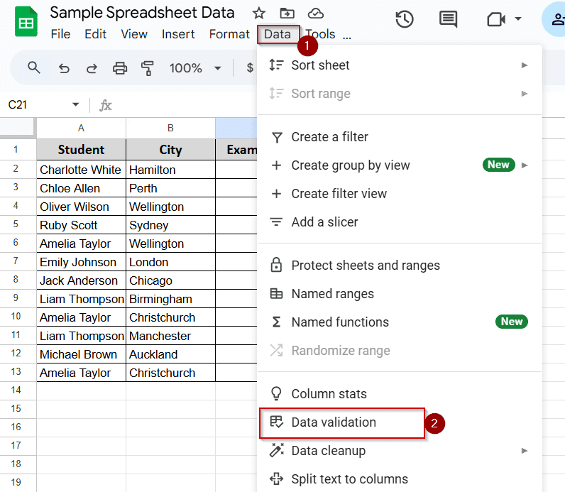 Number Range Validation