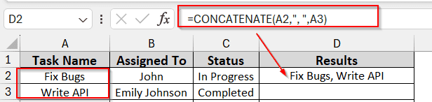 The CONCATENATE Function
