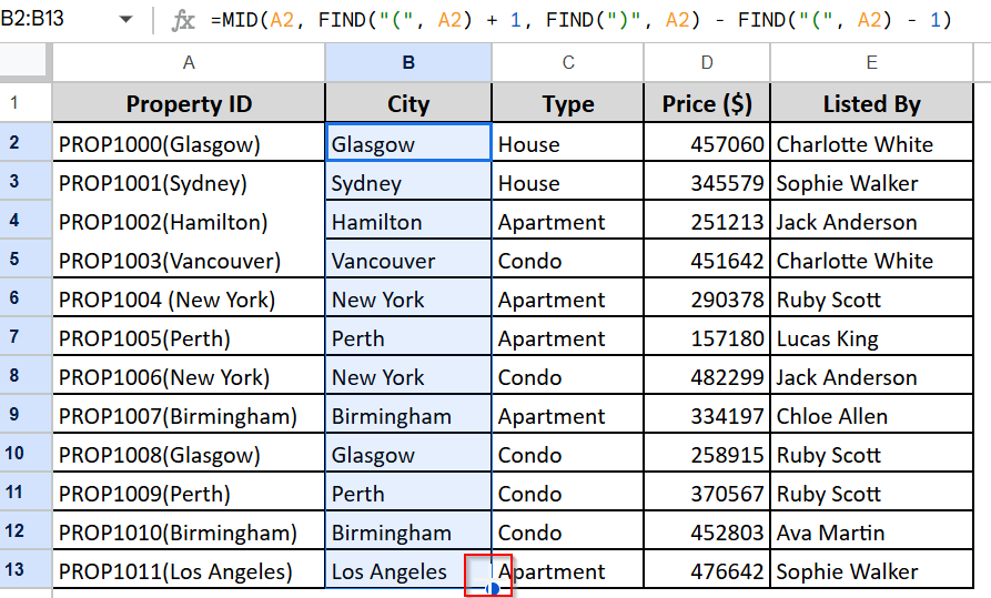 Extract Text Between Parentheses