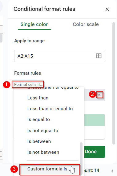 Find Duplicates in Two Columns in Google Sheets Data Using Conditional Formatting Rules
