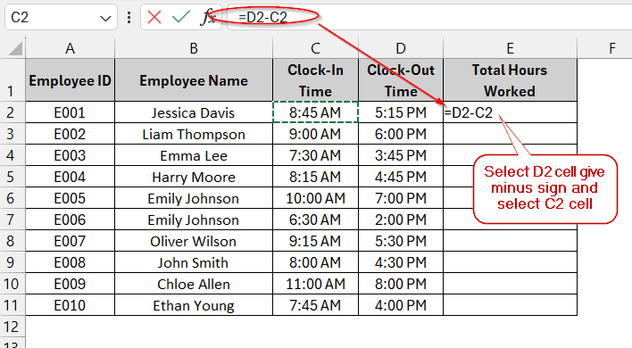 Subtracting Time Directly