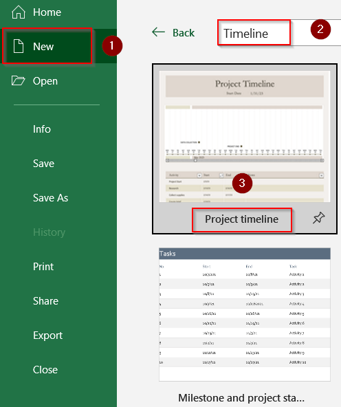 Use Excel’s Built-In Timeline Templates