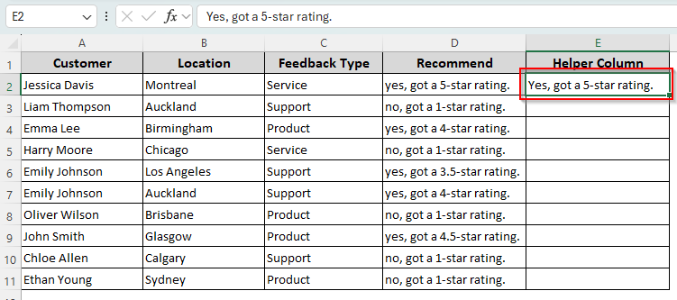 Capitalizing Letters with the Flash Fill Feature