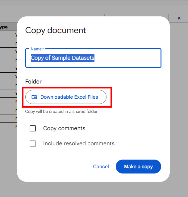 Save Google Sheets on Google Drive