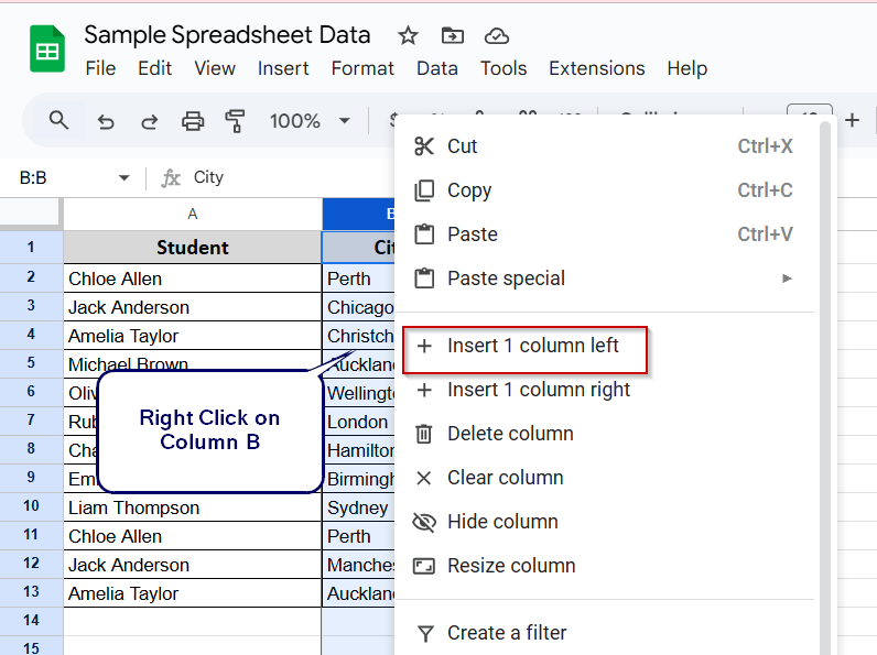 Use the “Split Text to Columns” Feature (Menu Option)